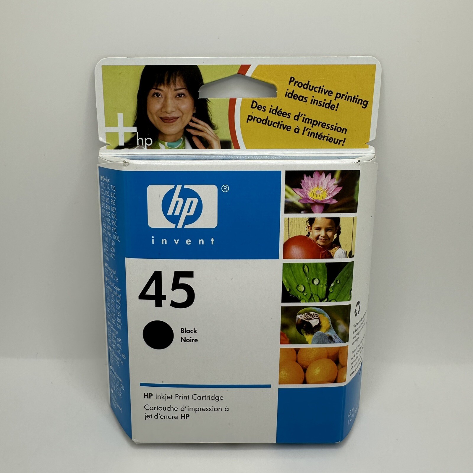 HP 45 Black Ink Cartridge 51645AC Genuine Sealed Exp Feb Via 2007
