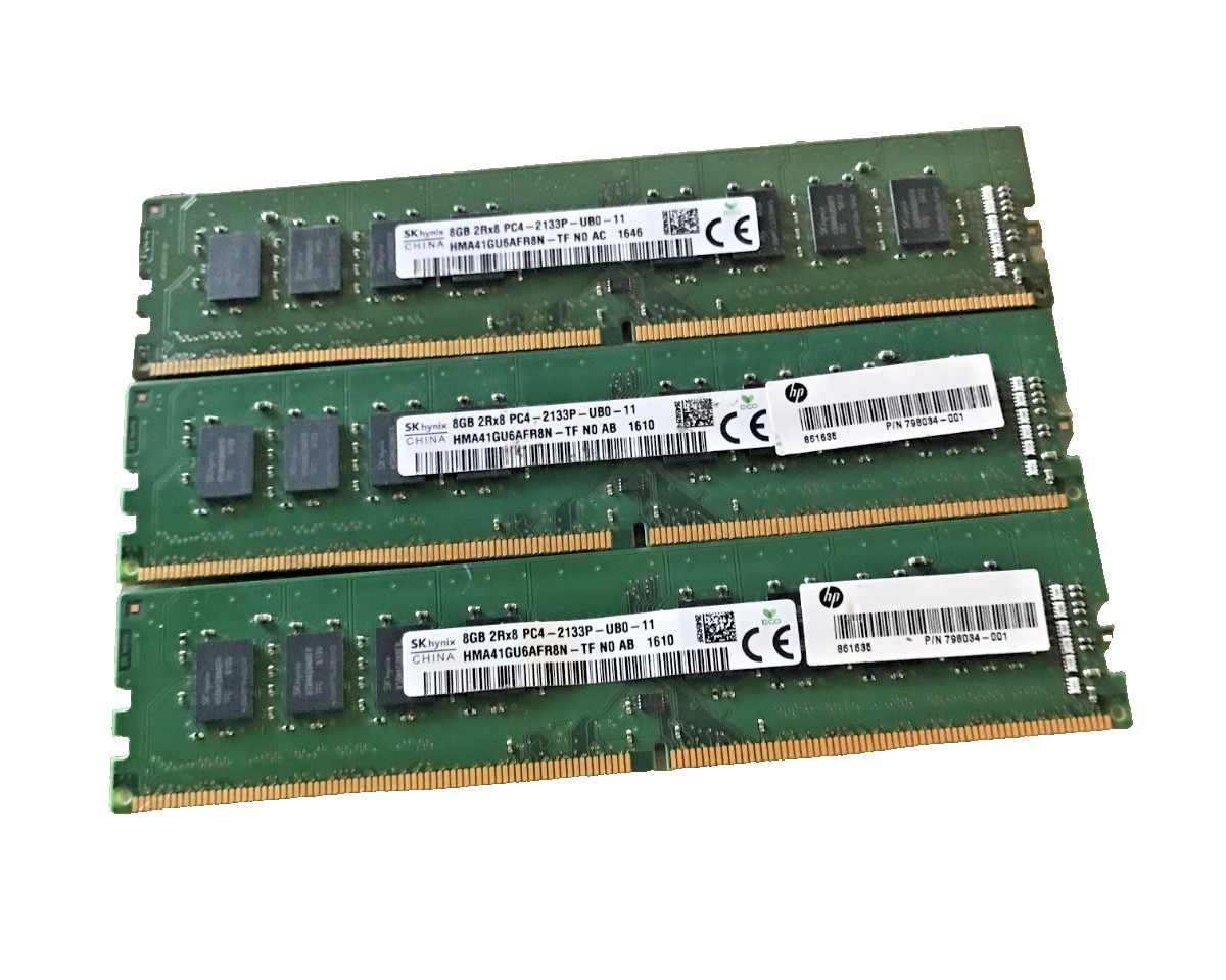 SK hynix 40GB (4x8GB) DDR4 SDRAM DIMM RAM PC4-2133P 288-Pin HMA41GU6AFR8N-TF