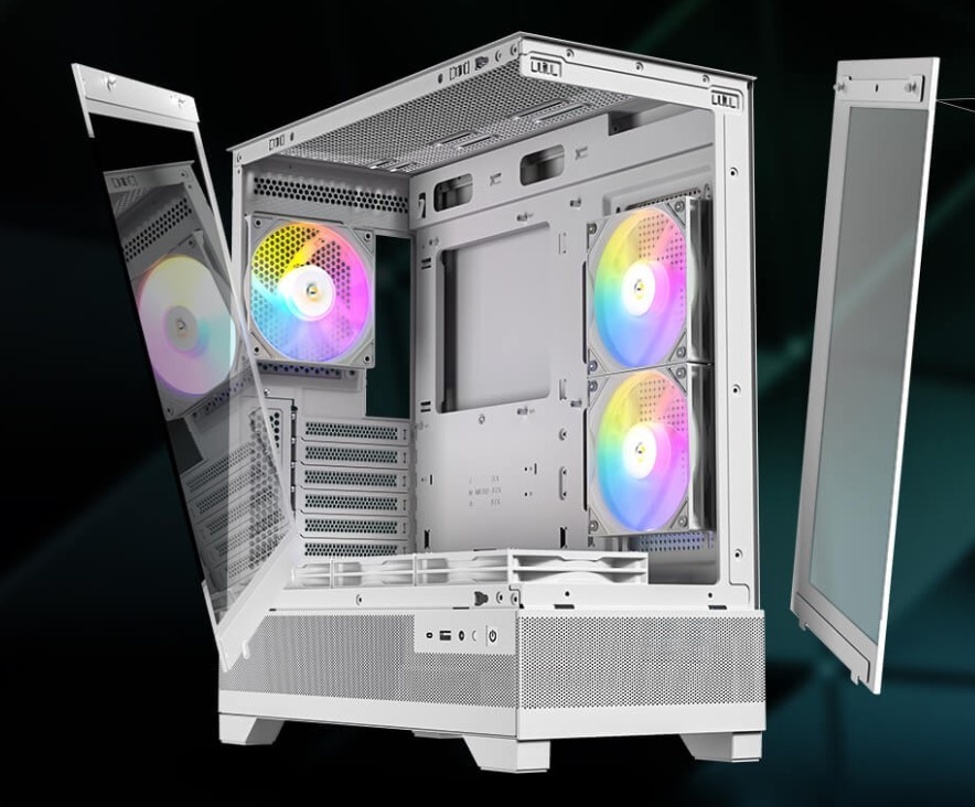 Antec CX700 ARGB White ATX USB Type-C 3.2 Gen 2 Tool Free Panels Vertical