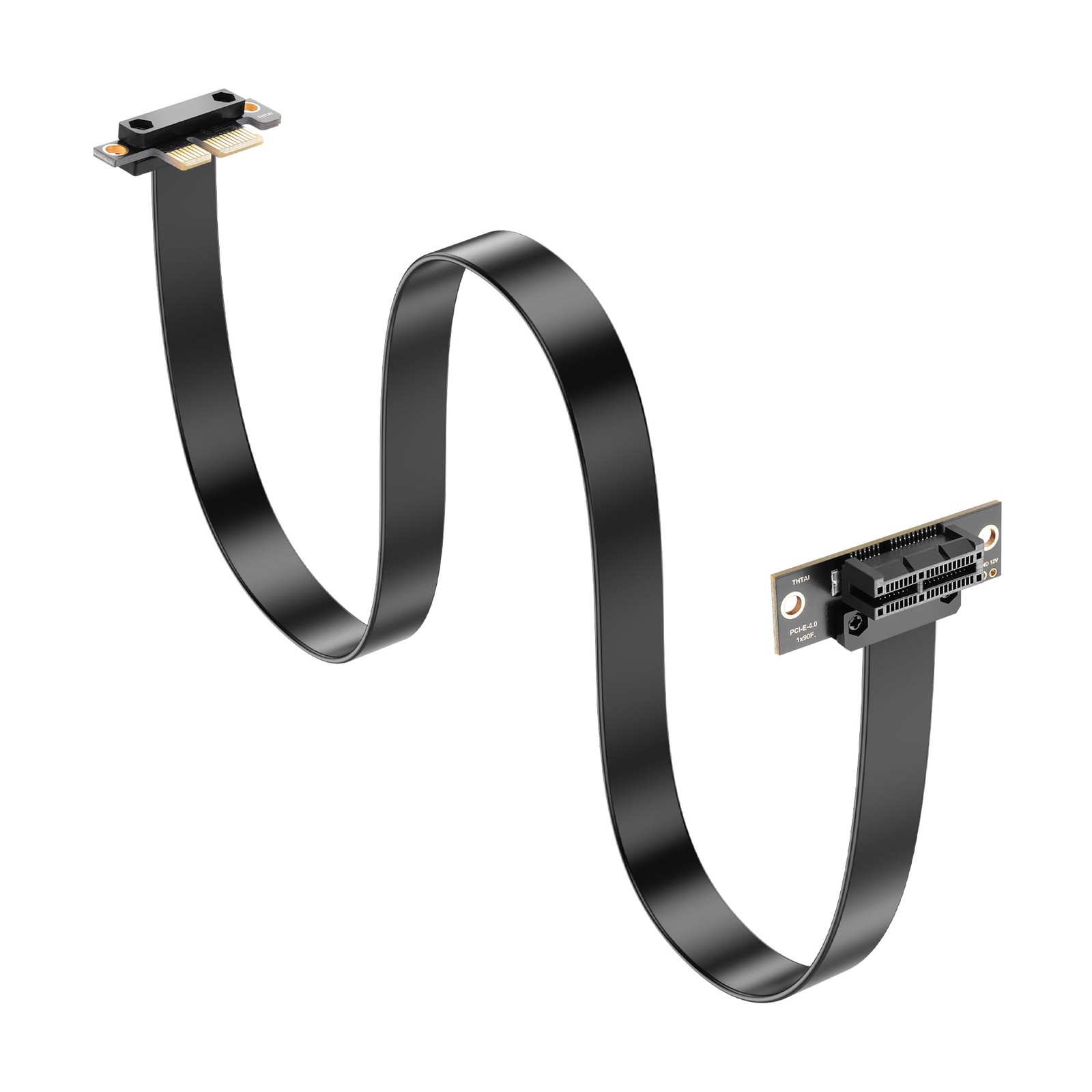 50cm 90 Degree PCIe 4.0 X1 Extension Cable PCIE 1X Male Female Riser Cord