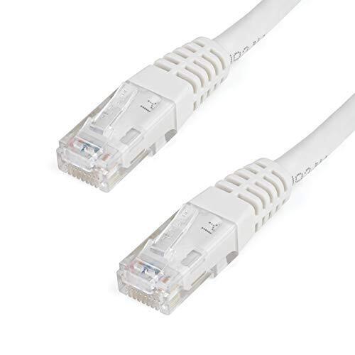 StarTech.com 1ft CAT6 Ethernet Cable - White CAT 6 Gigabit Ethernet Wire -650...