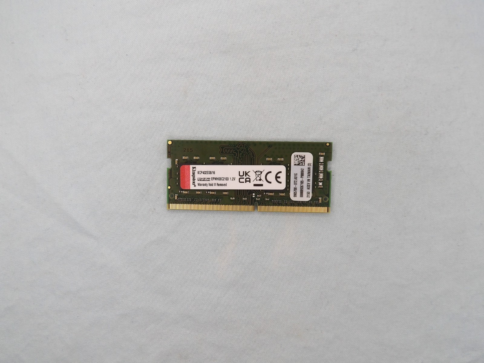 Kingston 16GB 1Rx8 PC4-3200 (KCP432SS8/16) DDR4 Laptop ram