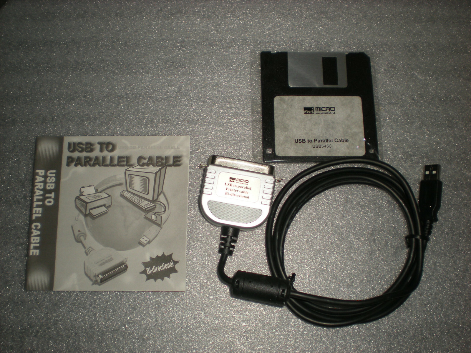 NEW Micro Innovations USB To Parallel Printer Cable Adapter BiDirectiona USB545C