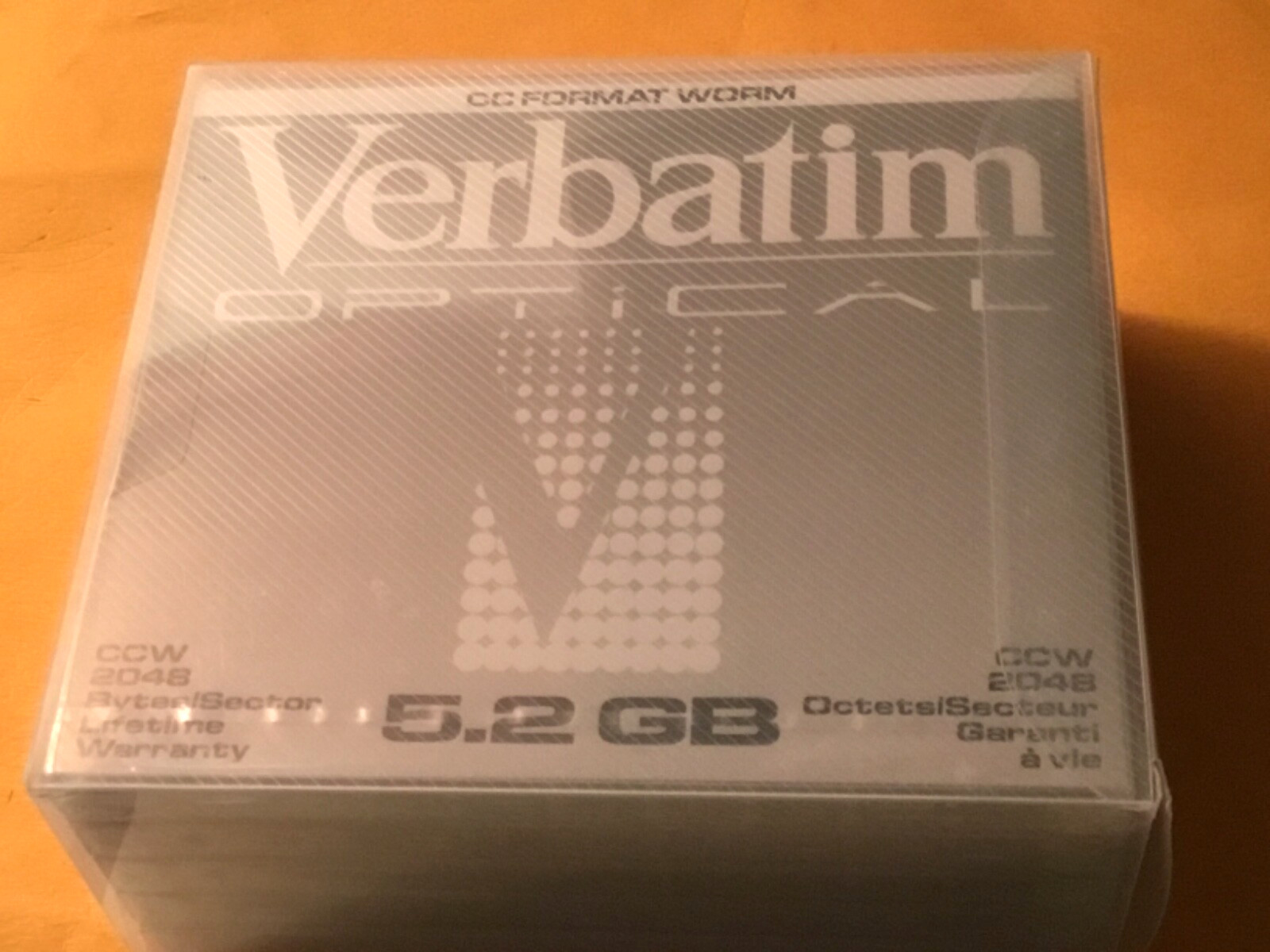 New Lot of 7 Verbatim Magneto Optical Disks 5.2 GB CCW Format WORM 