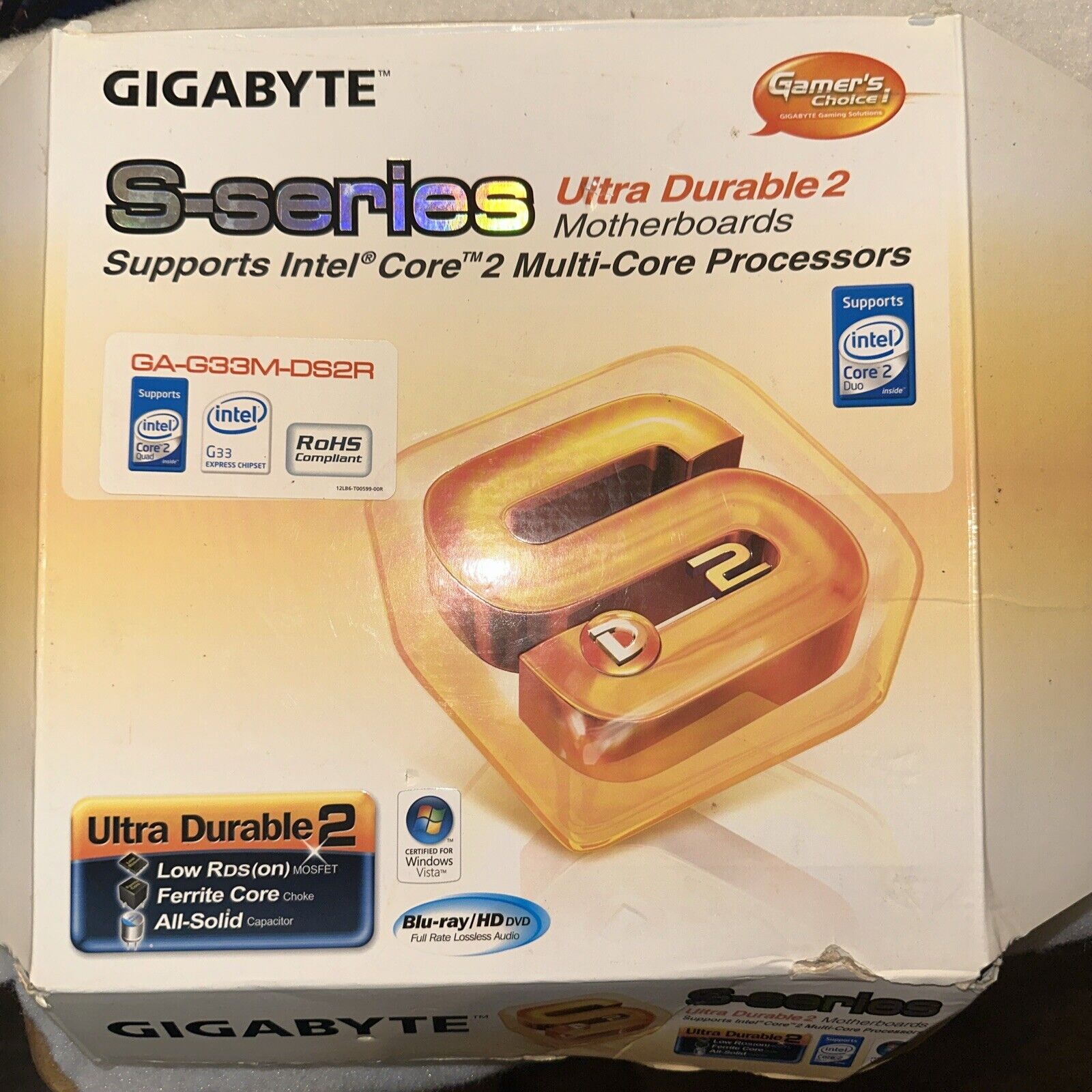 gigabyte ultra durable 2 GA-G33M-DS2R Used/ Open Box Just Mother Board