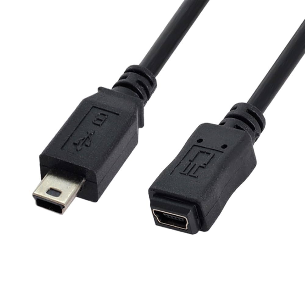NFHK USB 2.0 Mini USB 5-Pin Male to Female Extension Cable 50cm Black