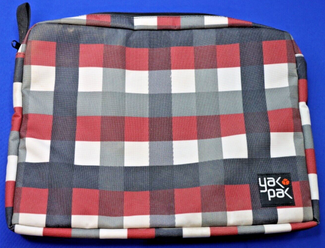 Yak Pak Laptop Bag Plaid Padded Laptop Device Carrying Case Arm Hand Tote