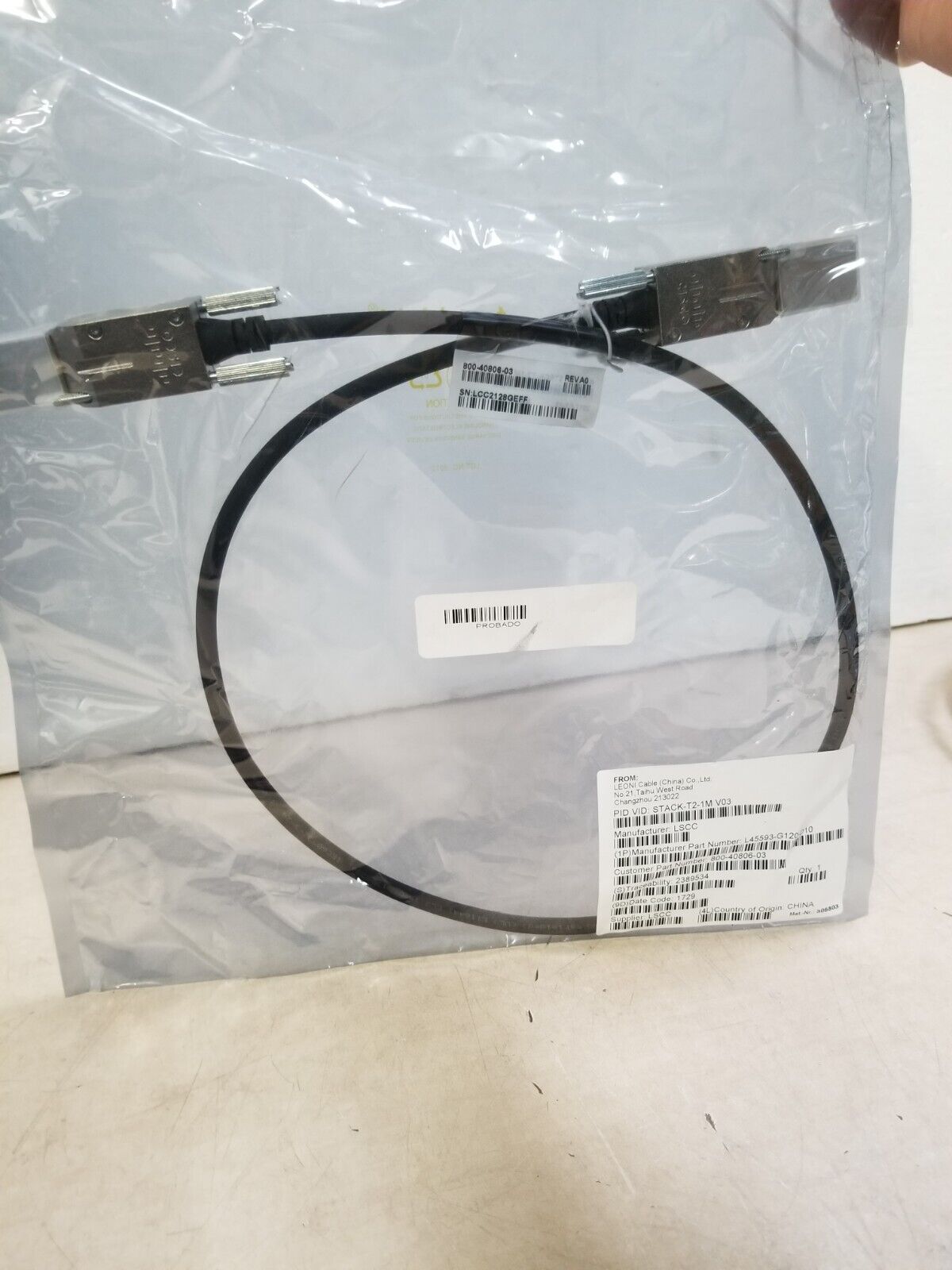 Cisco Switch Stacking Cable STACK-T2-1M StackWise 160 800-40806-03