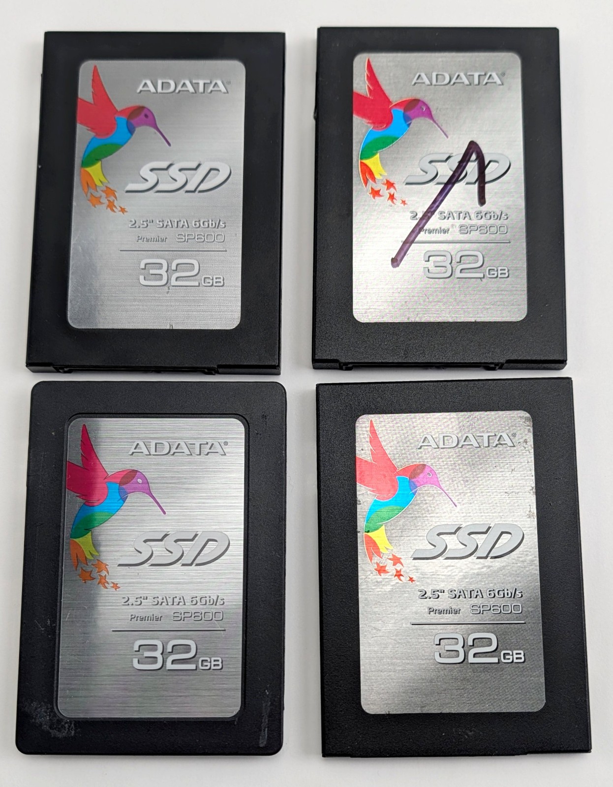 Lot of 4 ADATA Premier SP600 32GB 2.5" SATA SSD ASP600SS-32GM Solid State Drive