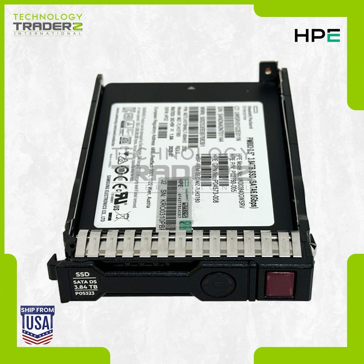 P04570-B21 HPE 3.84TB SATA 6Gbps RI SC 2.5” SSD P02760-005 P04573-008 P05323-001