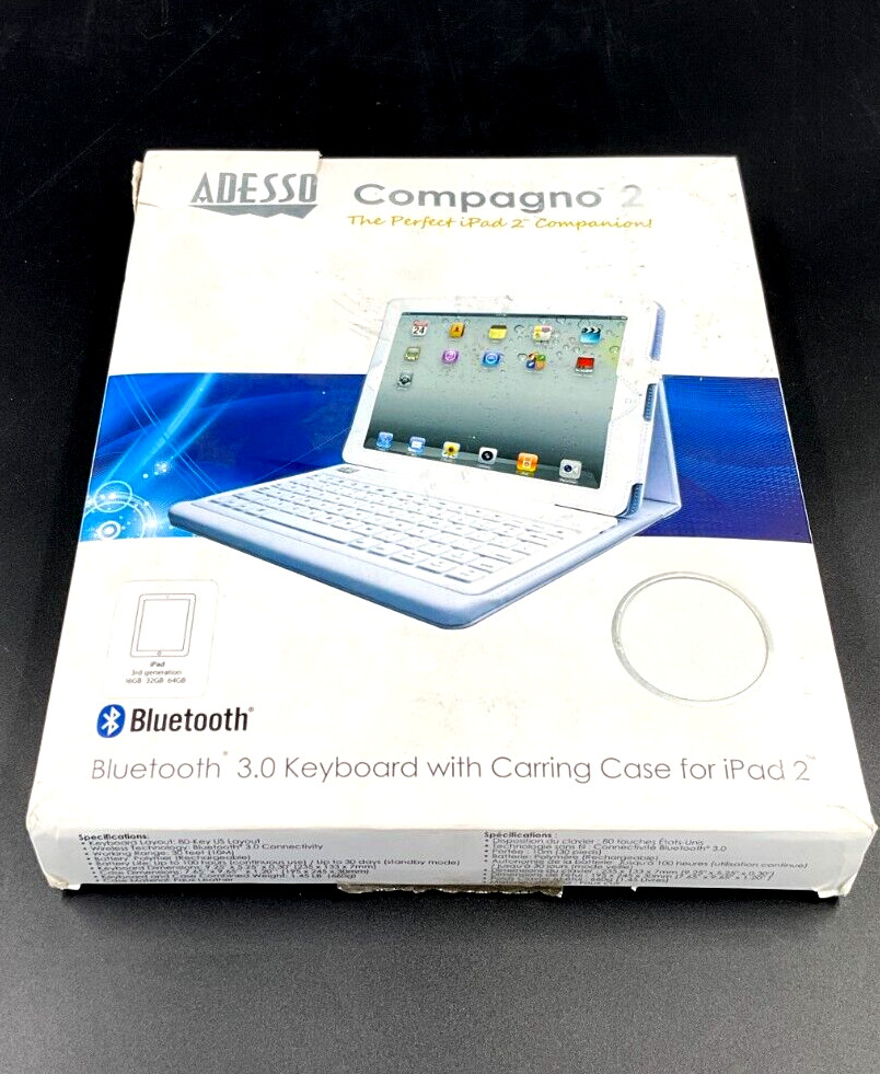 Adesso Compagno 2 Bluetooth Keyboard - (WKB-2000CW) - White ✅ ❤️️ ✅ ❤️️