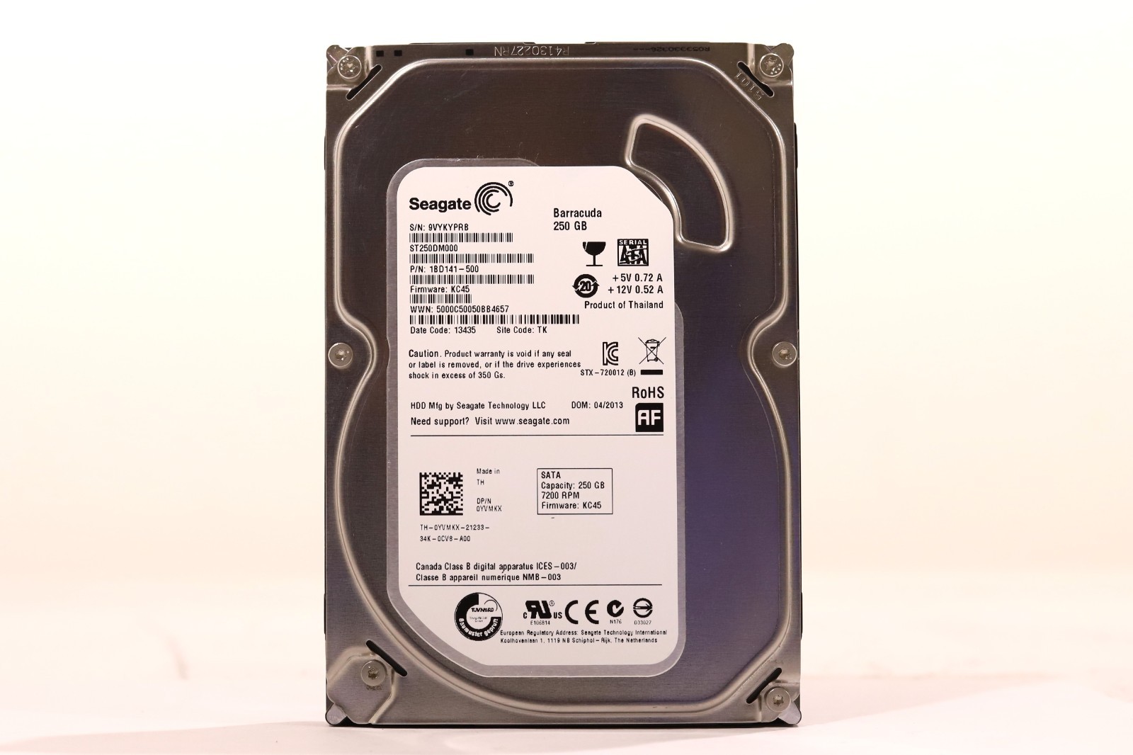 Seagate ST250DM000 250GB 3.5" 6Gb/s 16MB 7.2K RPM SATA HDD Dell P/N: 0YVMKX