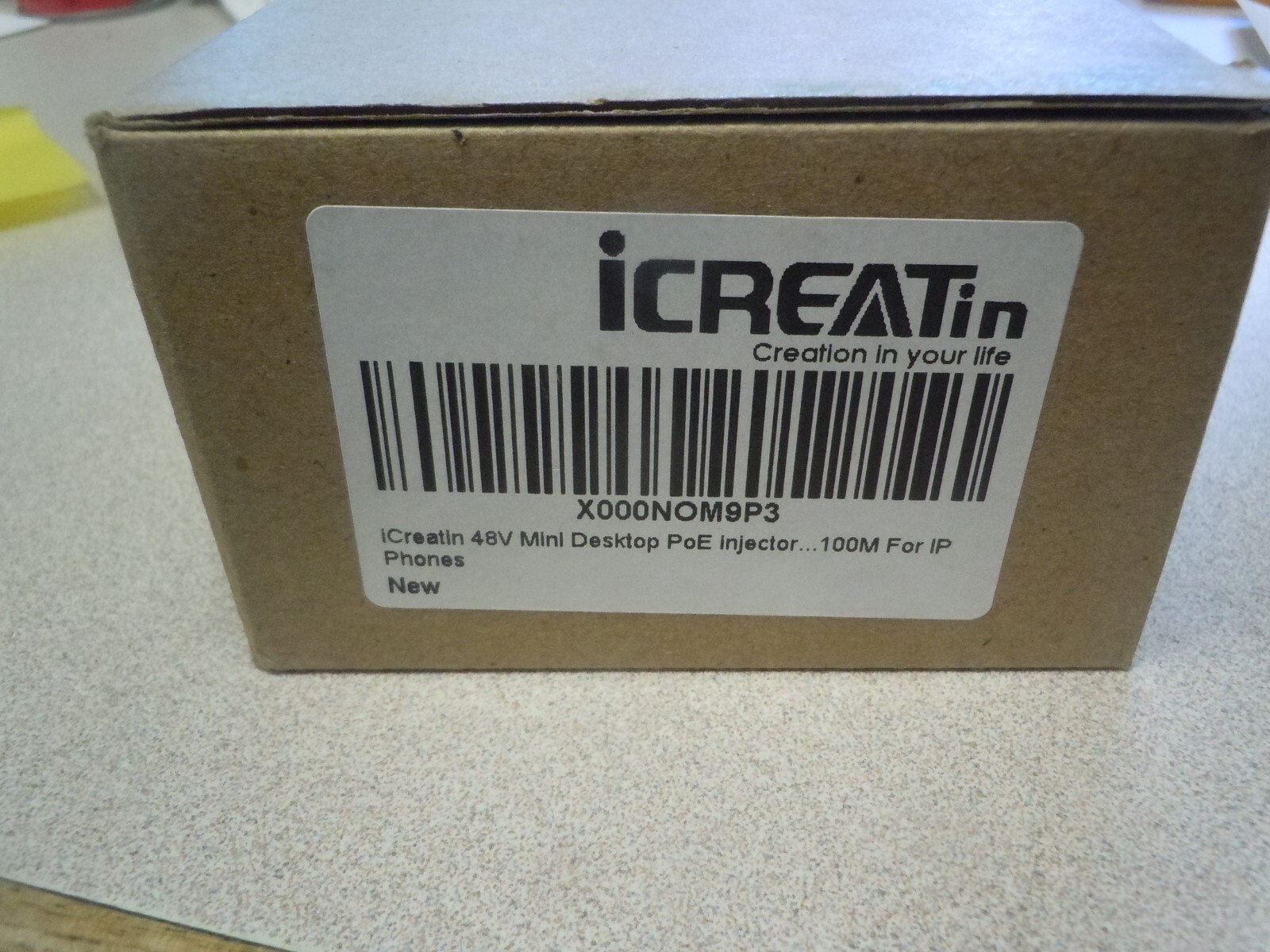 icreatin 24W Mini 803.2af POE Injector,10/100Mbps 
