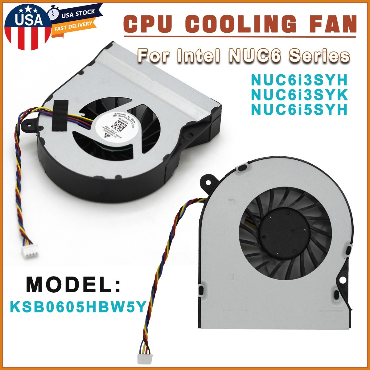 CPU Cooling Fan For Intel NUC6 Series NUC6i3SYH NUC6i3SYK NUC6i5SYH KSB0605HBW5Y
