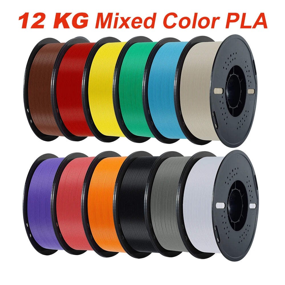 KINGROON 10KG/22LBS Multicolor PLA Filament 1KG/Roll 1.75mm For 3D Printer Mater