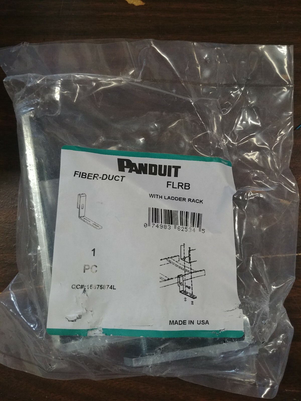Panduit FLRB Fiber-Duct Mounting Bracket wit Ladder Rack