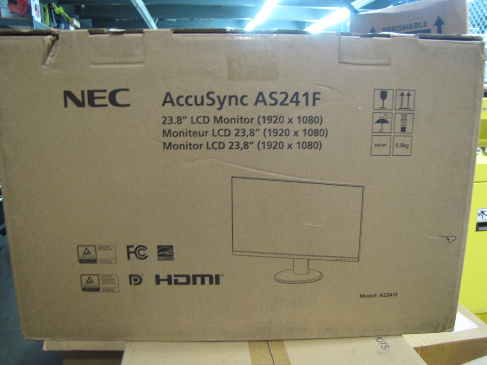 New NEC AccuSync AS241F 24" LCD Monitor (1920x1080)