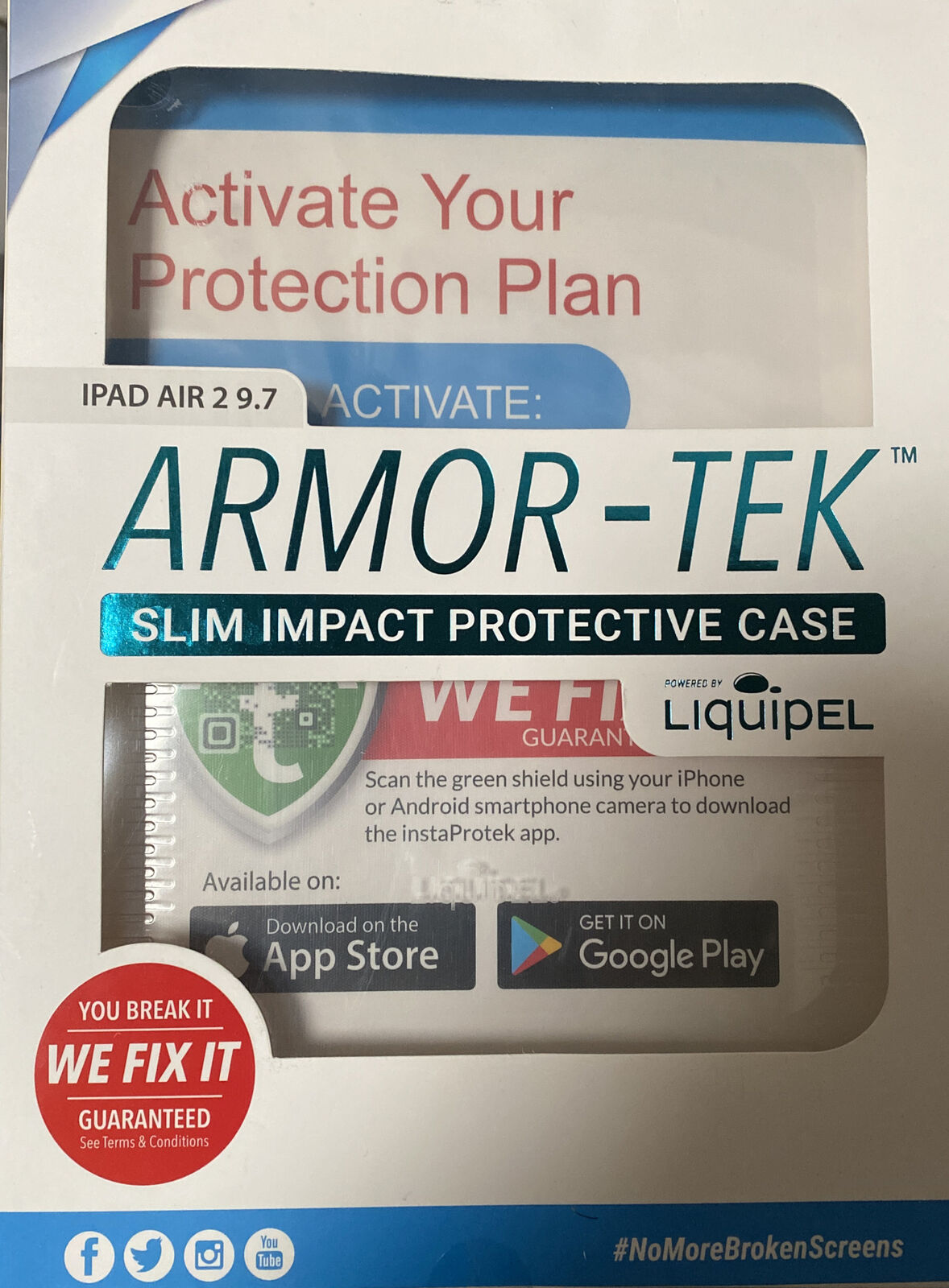 Ipad Air 2 9.7 Armor-Tek Military Spec Clear Protective Case FREE FAST SHIPPING