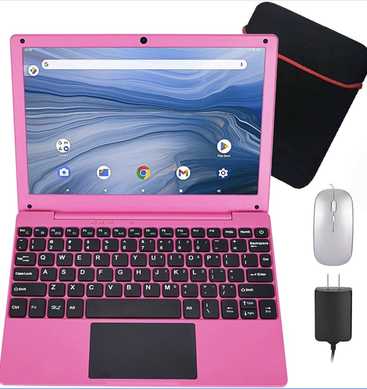 10.1Inch Laptop,Quad-Core Processor with Android 12.0 OS,2GB Pink 2GB+64GB