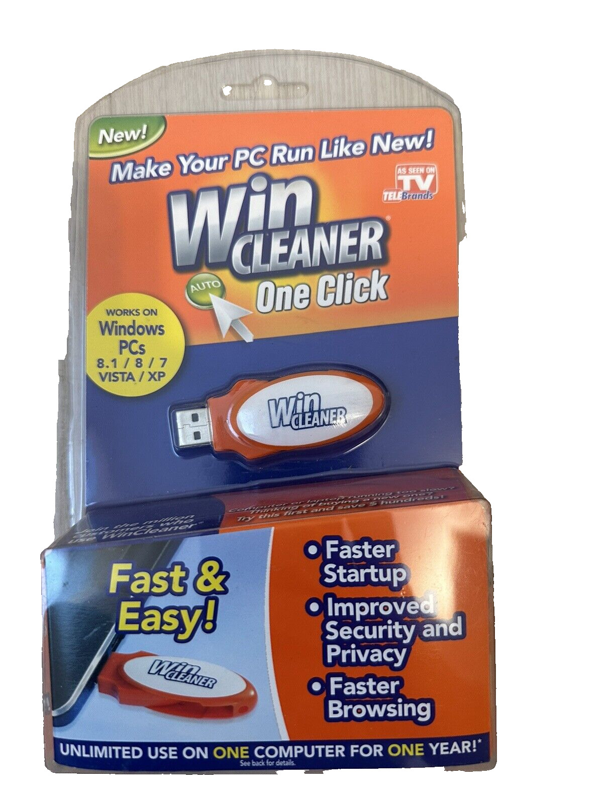 Win Cleaner One Click Professional USB Computer Clean Repair for PC Laptop NEW