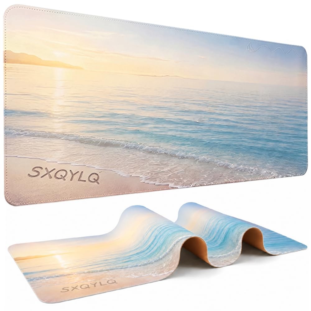PU Leather Desk Pad, Large Desk Mat & Extended Pad for Office