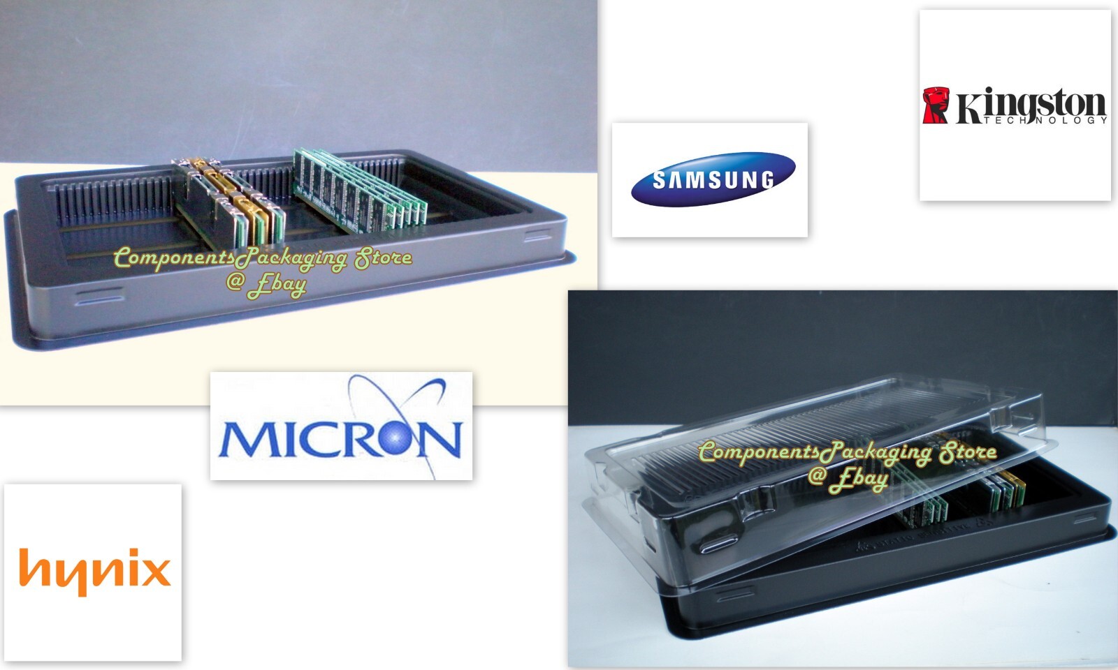 Memory Stick Tray Box Case for DDR DDR2 DDR3 DDR4 Long DIMM 20 fits 1000 DIMM's