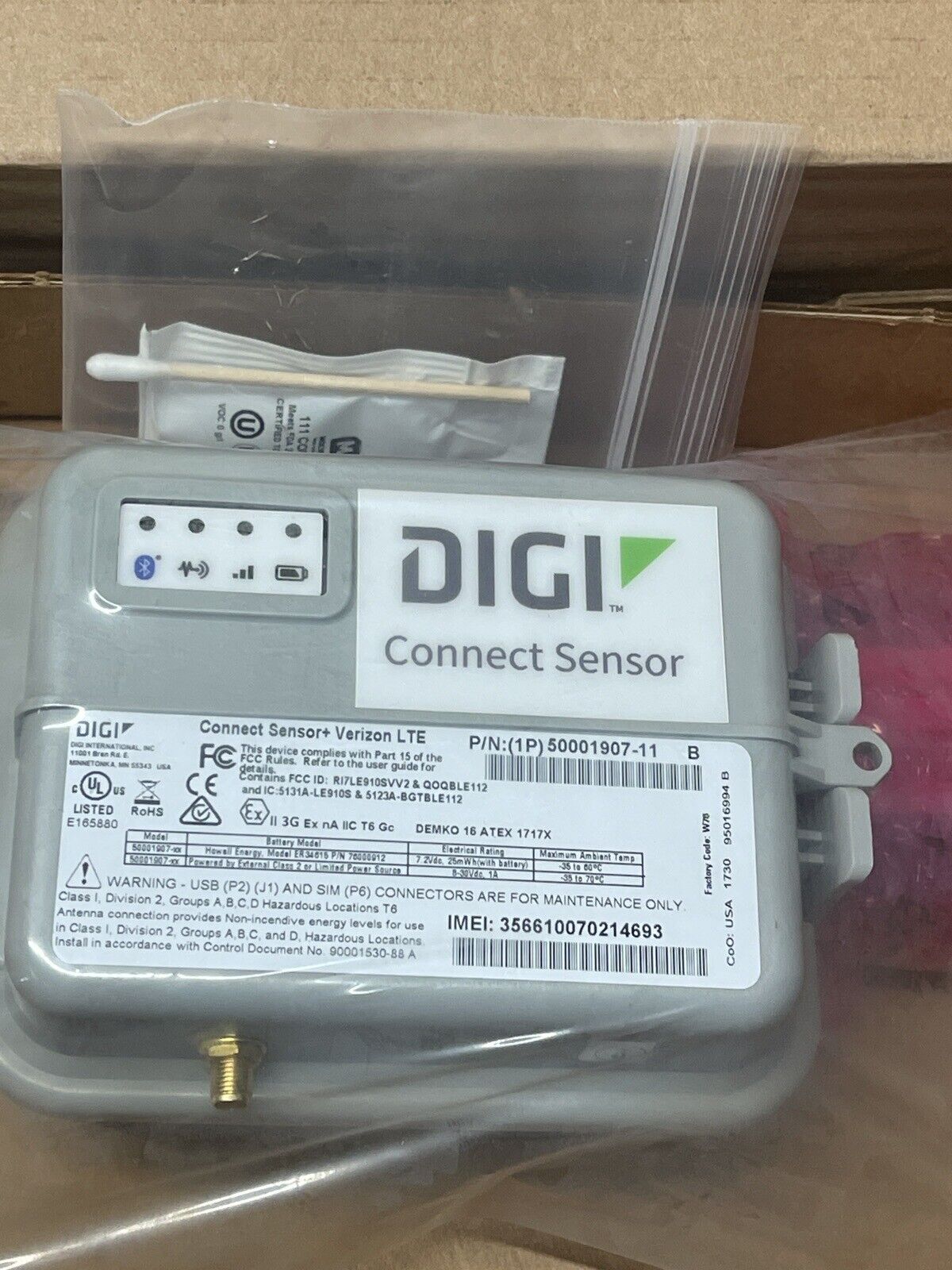 Digi Connect Sensor+ LTE Verizon  CSENSE-A210 Brand New Sealed 5001907-11