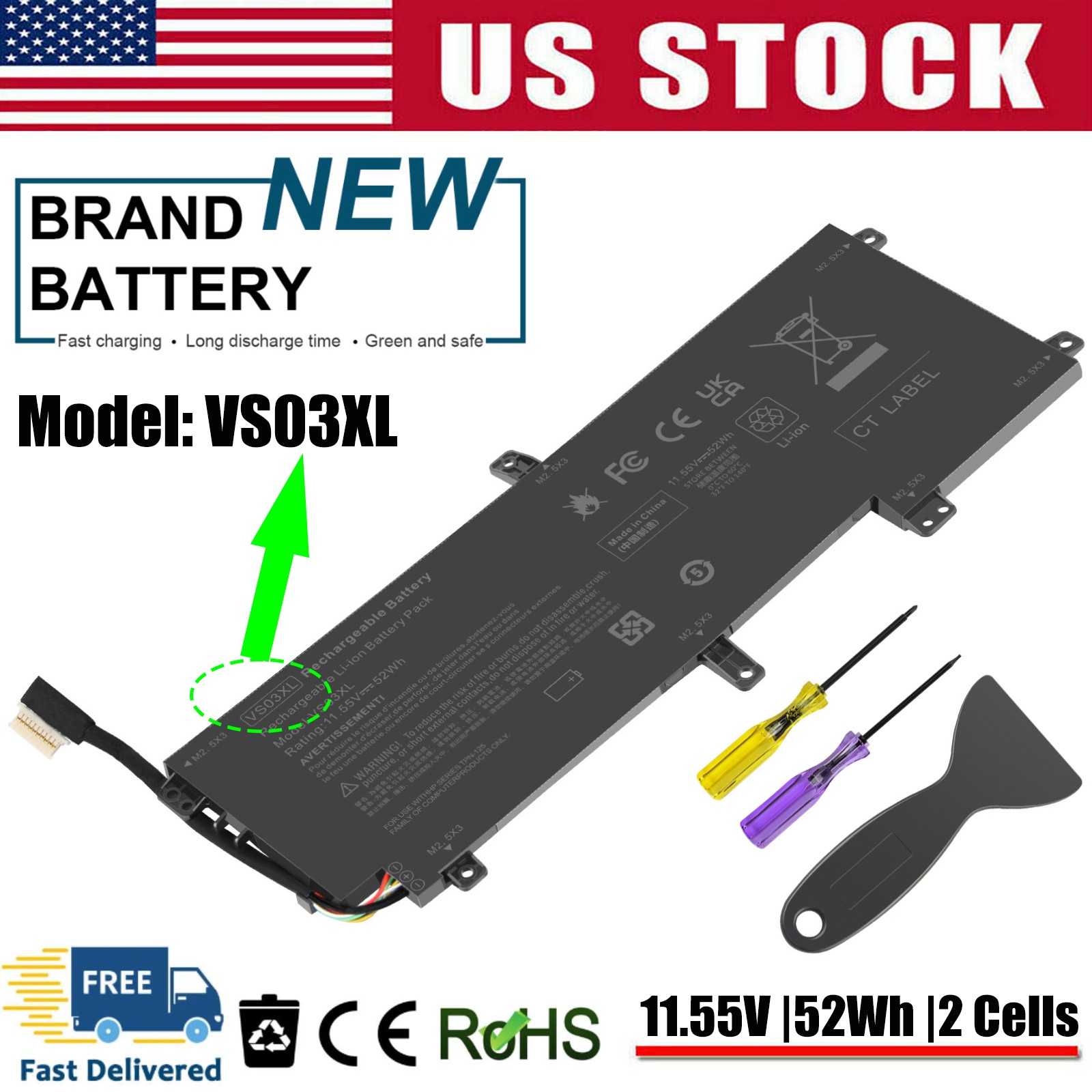 Battery For HP Envy 15-AS000 15-as068nr 15-as133cl 15-as020nr VS03XL 849047-541