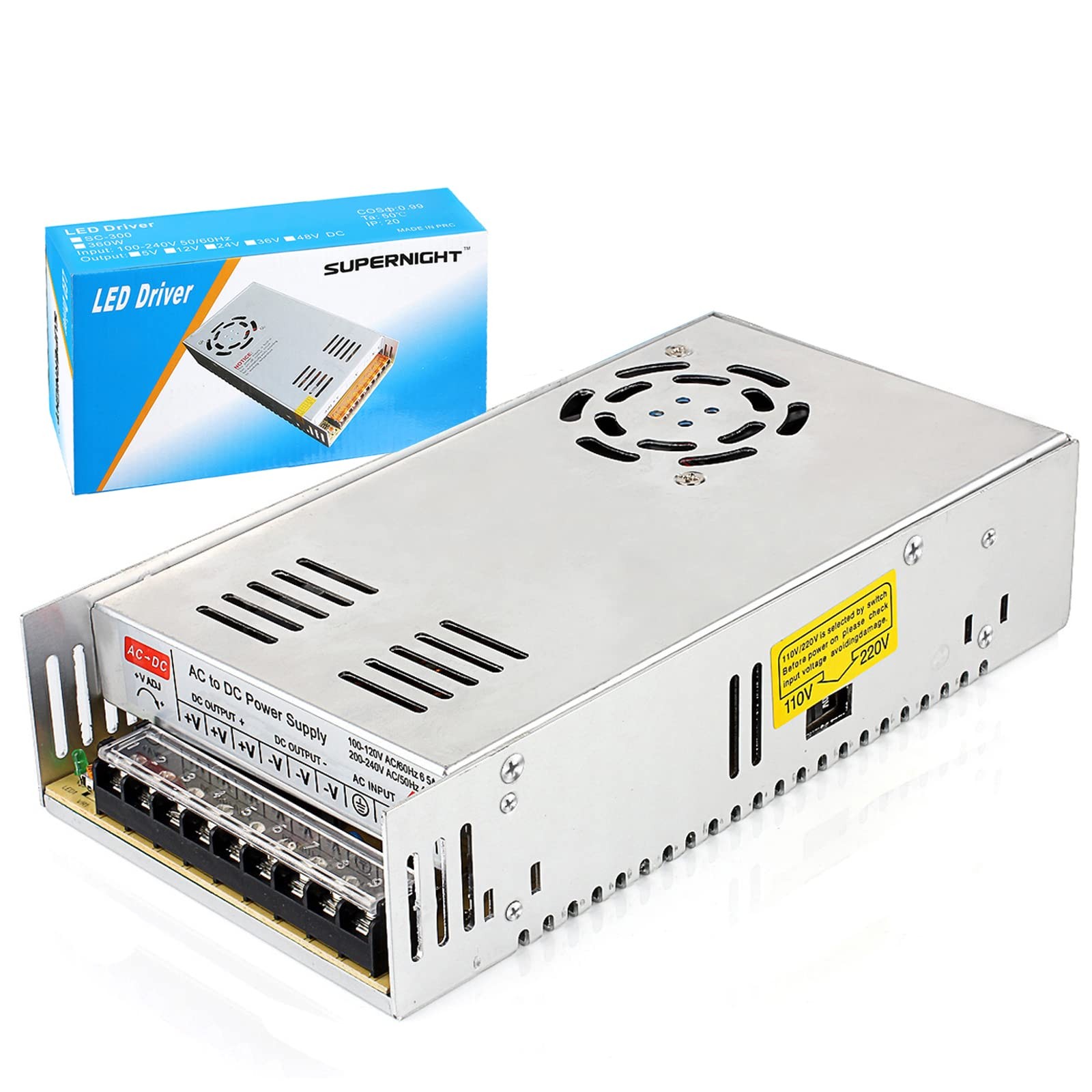 SUPERNIGHT 12V 30A 360W Power Supply Adapter