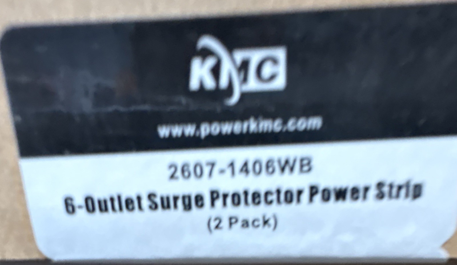KMC 2607-1406WB 6-Outlet Surge Protector Power Strip 2 Pack