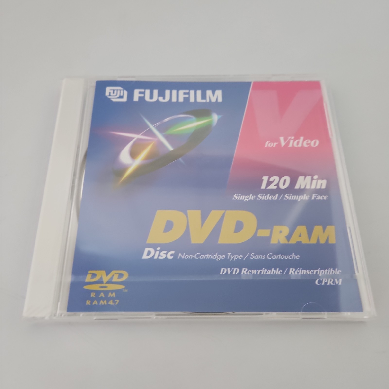One New Sealed Fujifilm DVD-RAM Single Sided 120 Min 4.7Gb