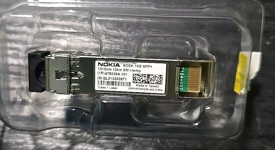 NOKIA 475339A.101 AOSK 10G SFP+ 1310nm 10km SM I-temp (52P ) RTXM228-402
