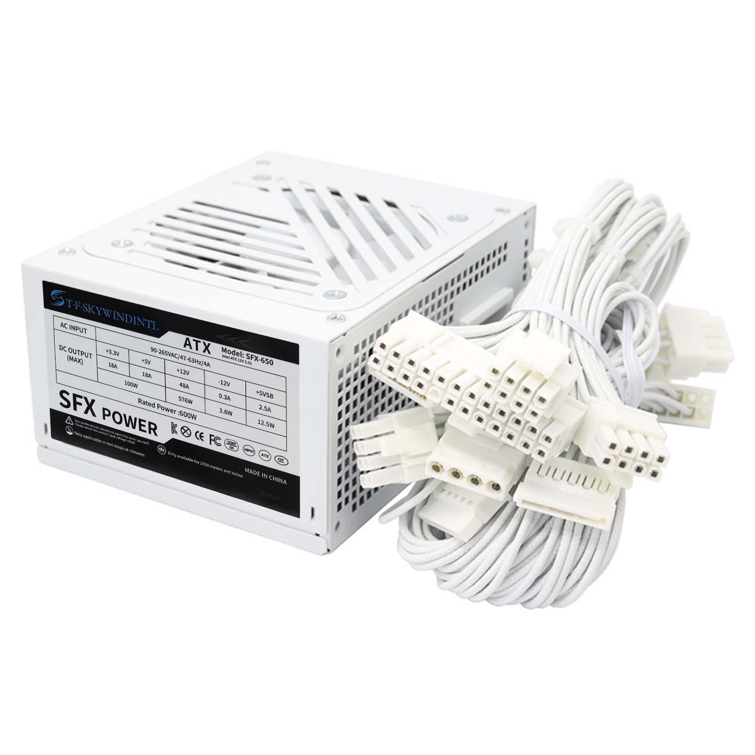 SFX 600W Power Supply Full Modular for Mini ITX Pcs and Compact Gaming Systems