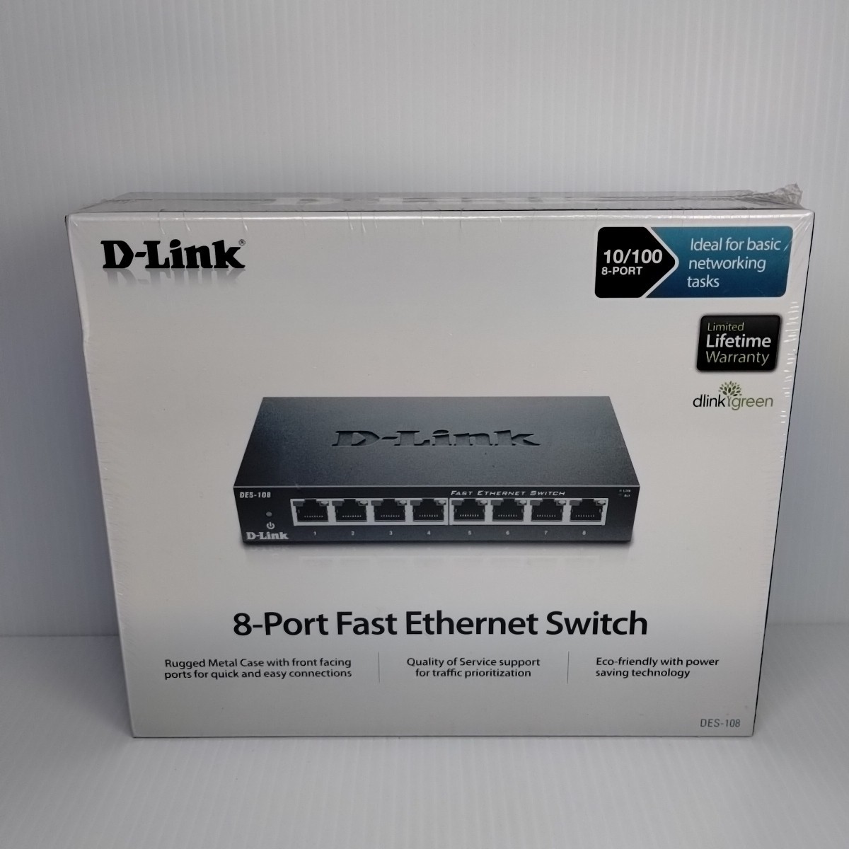 D-Link 10/100 8 Port Gigabit  Fast Ethernet Switch DGS-108 Brand New 