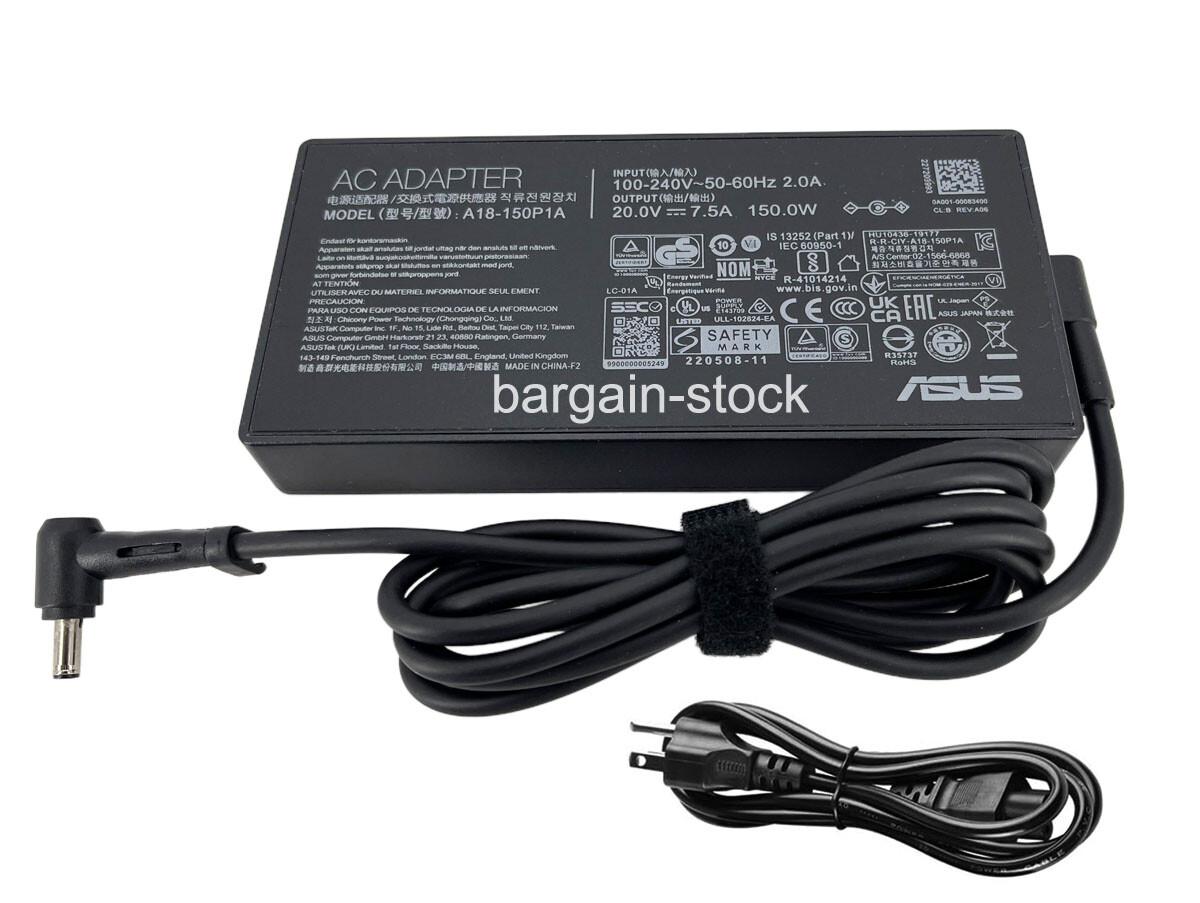 20V 7.5A 150W AC Adapter Charger For Asus Zenbook Pro 15 UM535Q Power Supply