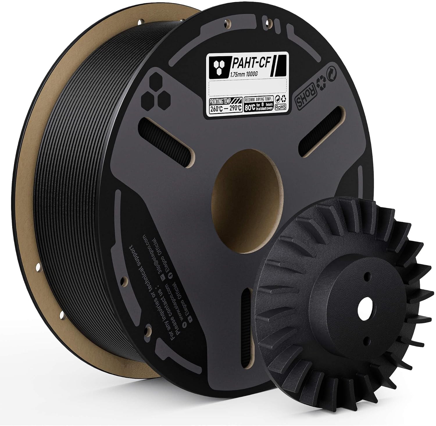 Carbon Fiber PAHT 3D Printer Filament 1.75mm Black 1KG