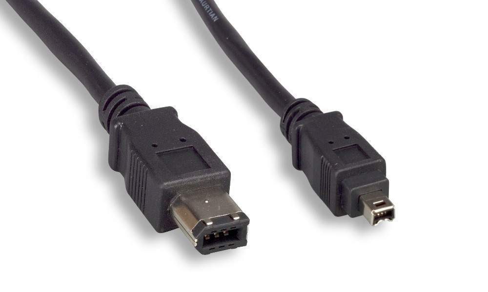 15FT Firewire Cable Black 6-Pin 4-Pin 6P 4P IEEE 1394 MM