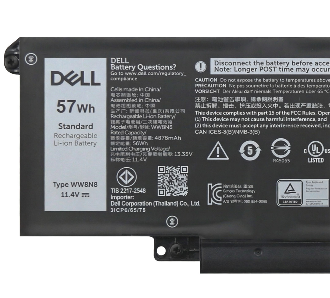 New Genuine WW8N8 Battery for Dell Latitude 7340 7350 7440 7450 7640 66DWX 86D0Y