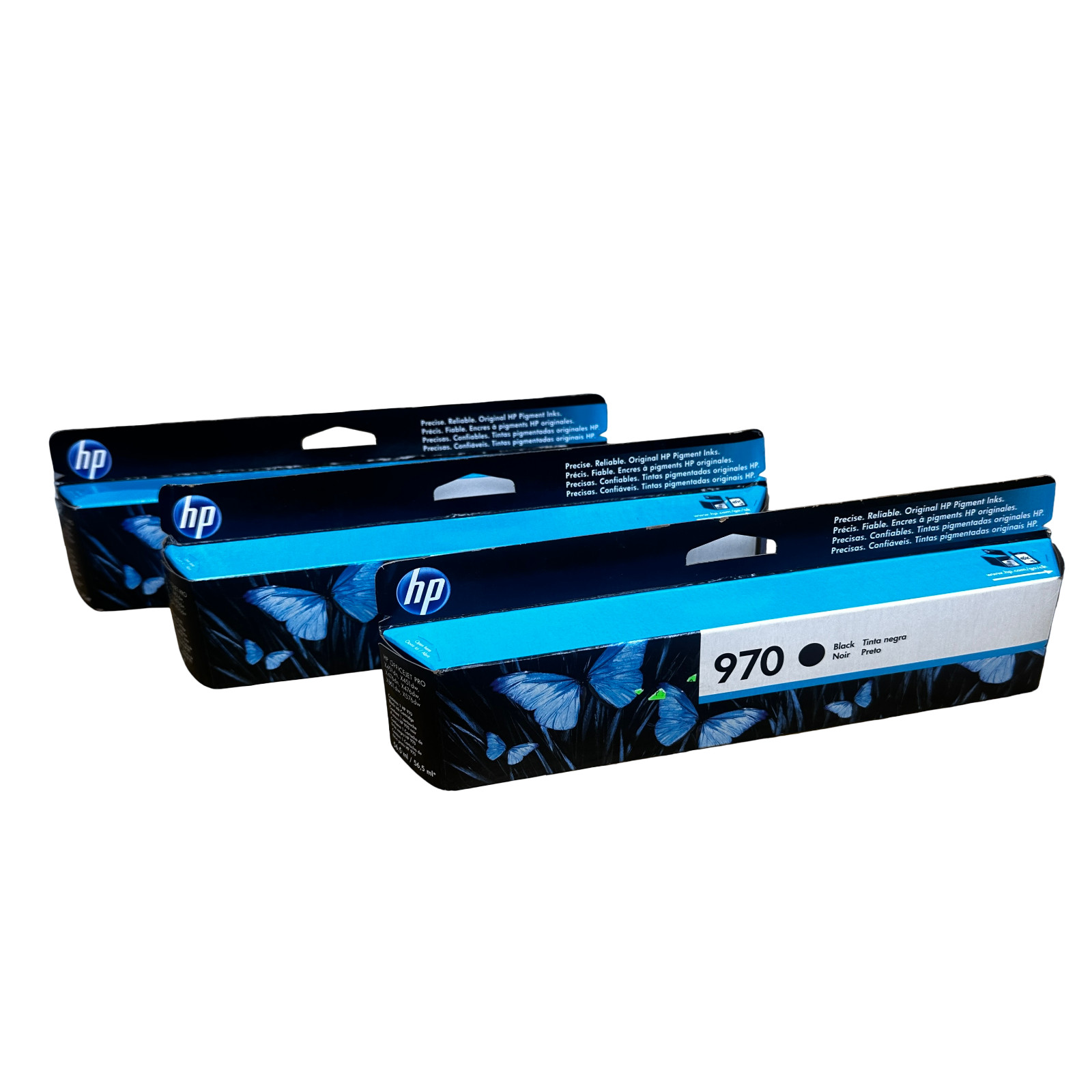 HP 971 OEM Genuine Ink Lot of 3 Yellow Cyan Black Sealed CN628M Exp 2023