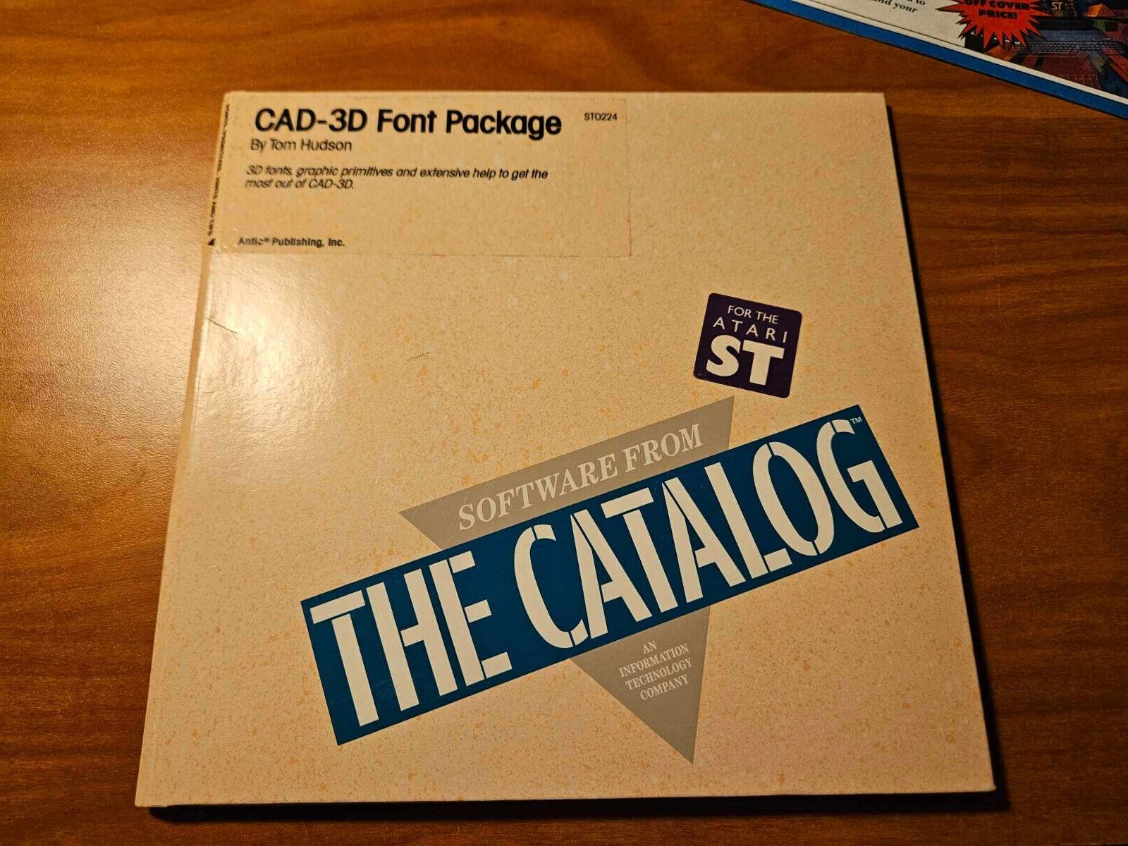 THE CATALOG - CAD-3D Font Package By Tom Hudson for Atari ST