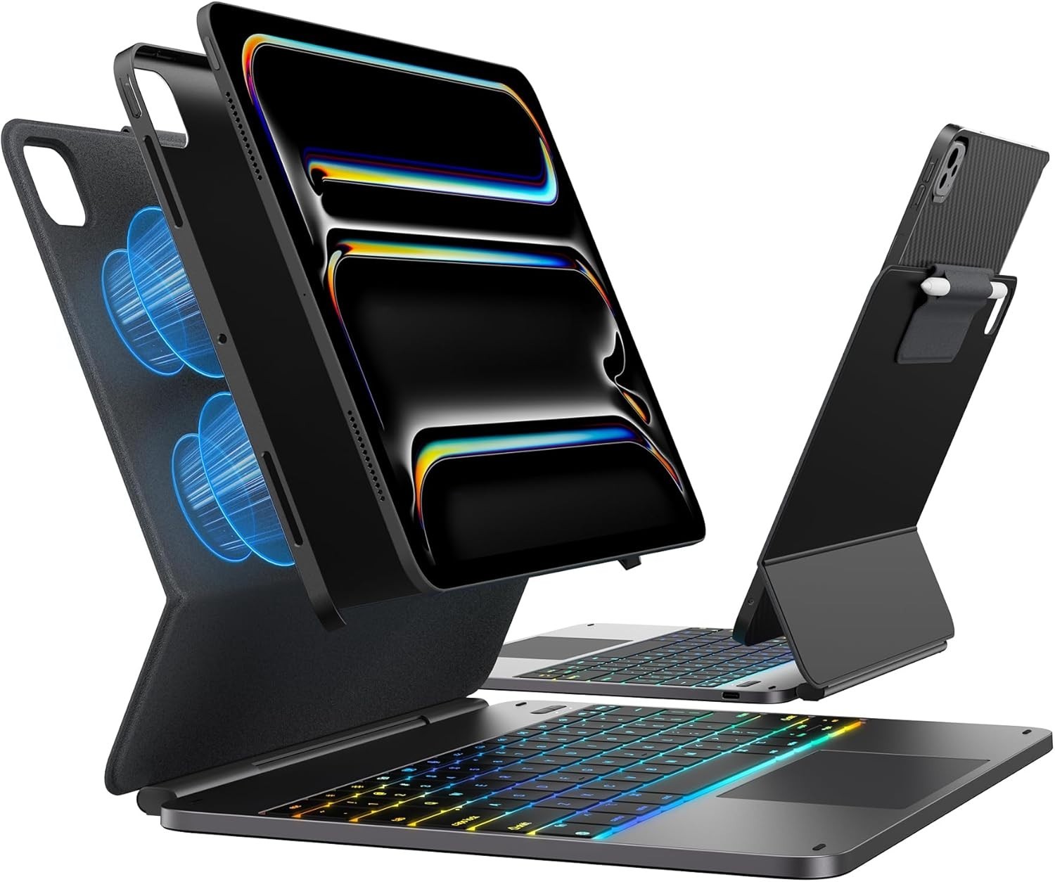 typecase EDGE+ Space Black Keyboard with Carbon Fiber Black Back Case XX224