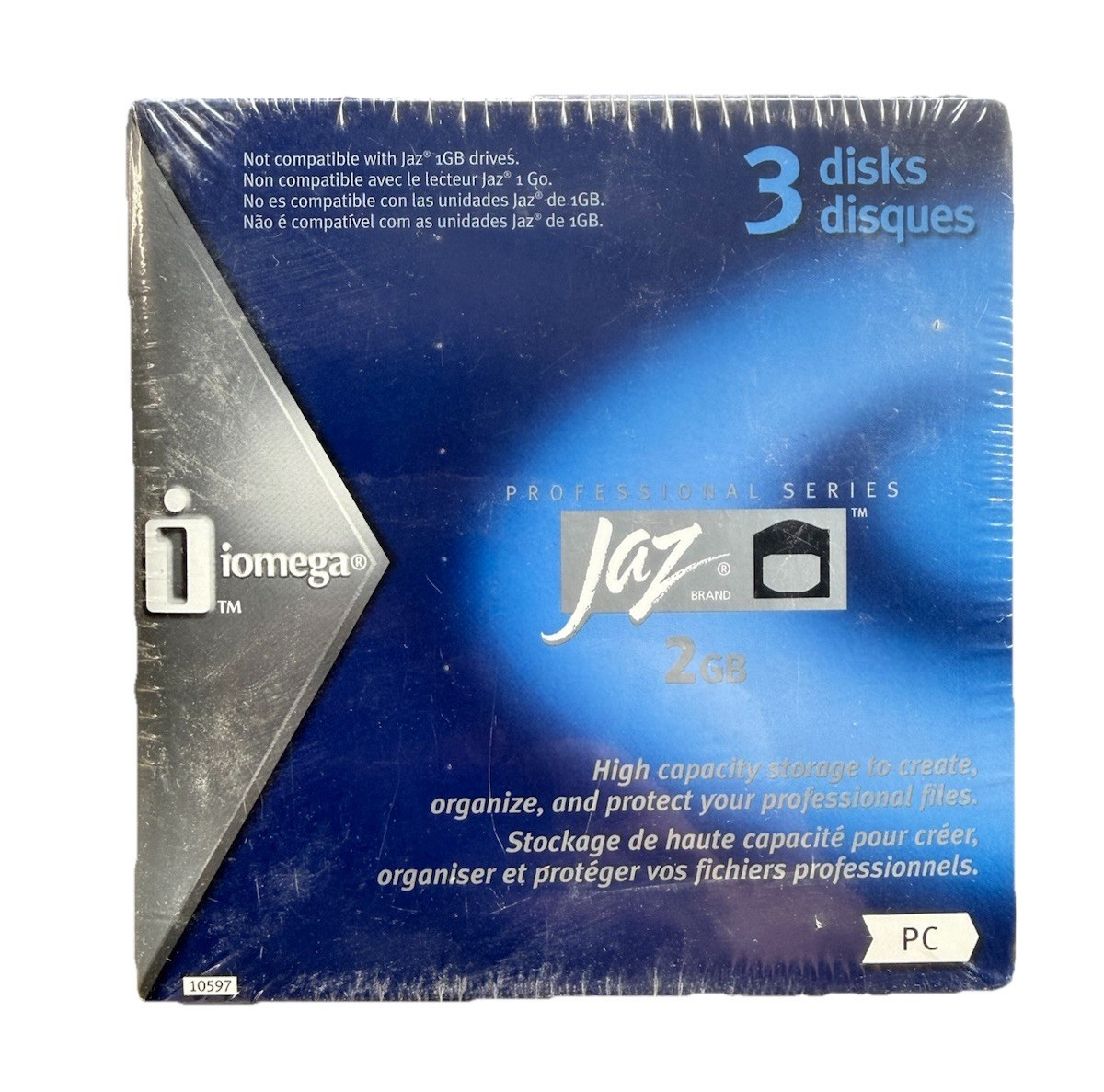 Iomega Jaz 2GB Disks 3 Pack Professional Series PC Backup Storage Media Sealed