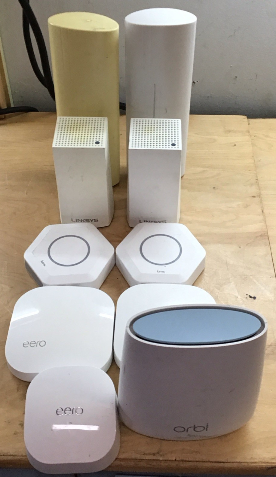 Mix Brand & Model Lot of 10x Network Routers Orbi Eero Linksks Untested READ