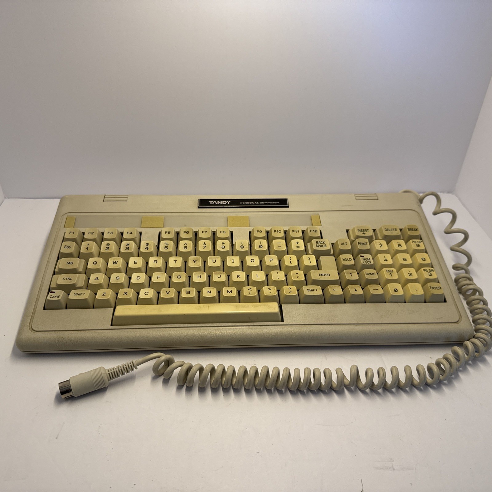 Vintage Original Tandy 1000 Mechanical Keyboard 8-Pin DIN Model 25-1000 Tested
