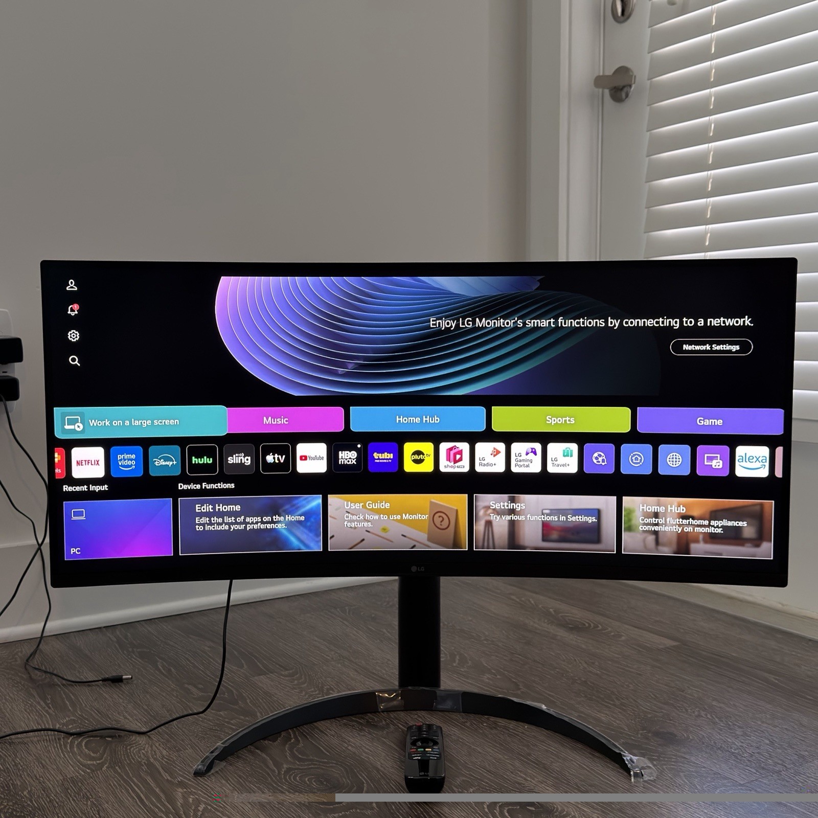LG MyView 34SR65QC-B 34” Smart Curved Monitor 100Hz UltraWide WQHD 3440x1440
