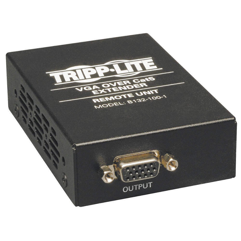 TRIPP LITE B132-100-1 Display Extender Receiver,VGA, Cat5e/6 13J034
