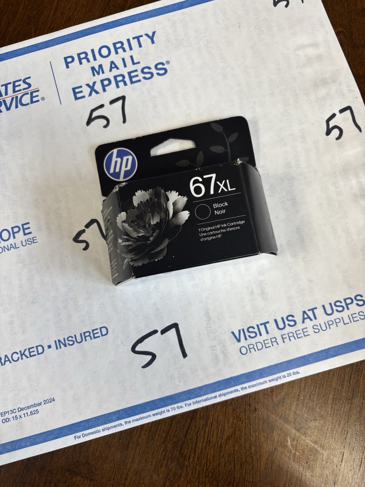 Genuine OEM HP 67XL Black Ink Cartridge 3YM57AN High Yield New Sealed 07/2027