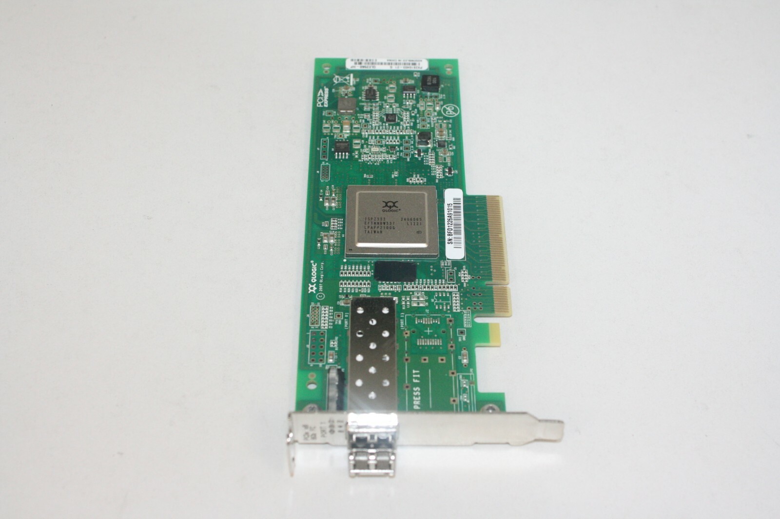 HP QLogic QLE2560-HP 8GB 1-Port Low Profile FC HBA 489190-001 AK344A w/ 1 SFP