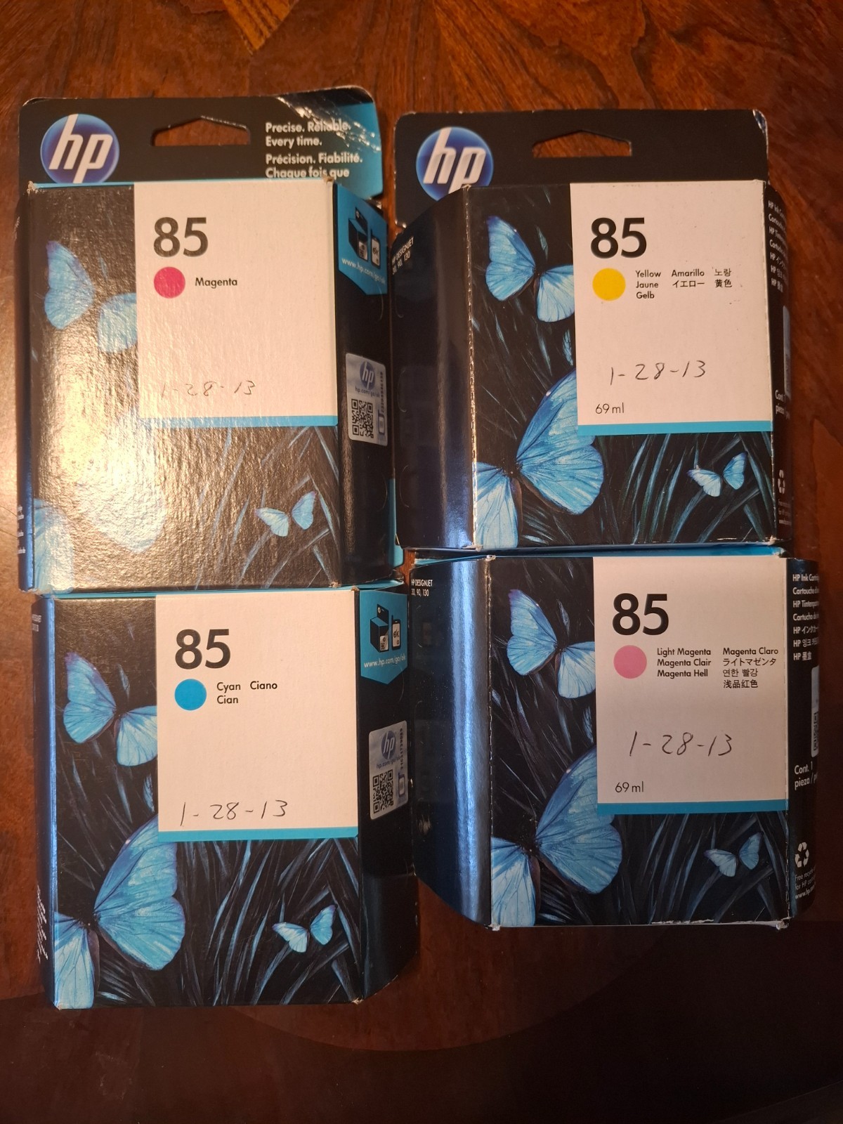 lot HP  85 yellow magenta cyan Light Magenta  Ink Cartridges  Fast Ship