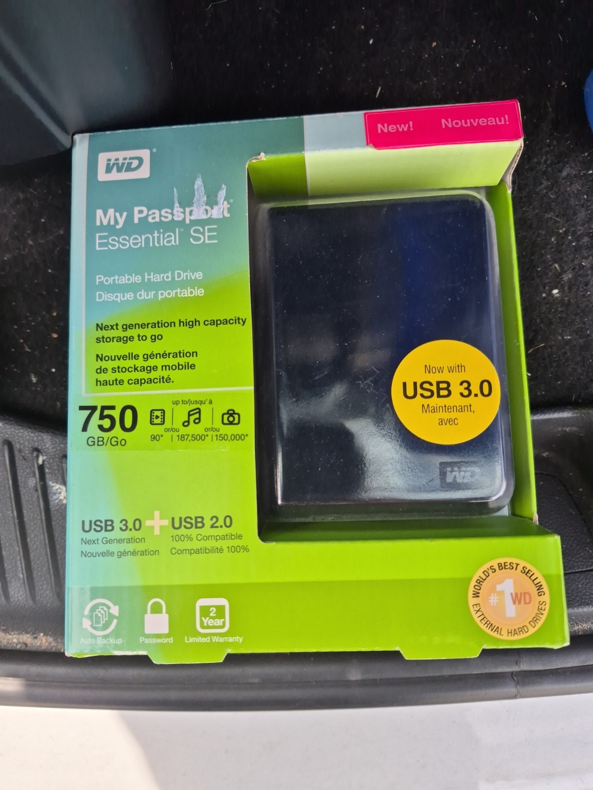 WD - My Passport Essential SE 750 GB 3.5" External Hard Drive - Black